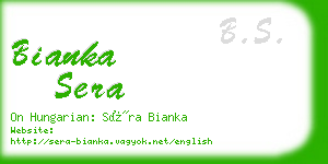 bianka sera business card